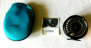 Vintage Lamson 4 Usa Fishing Fly Reel Lp - 4 Wf10f With Case And Instructions