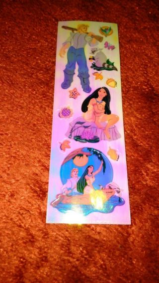 Vintage Sandylion Pearly Disney Pocahontas Stickers Strip