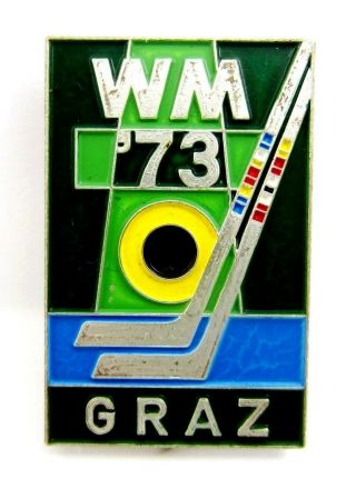 1973 World Ice Hockey Championships Graz,  Austria Official Pin Badge