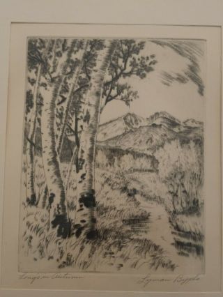 Lyman Byxbe Pencil Signed Etching Long 