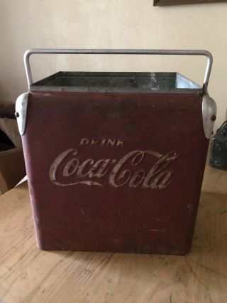 Antique Vintage Acton Mfg Kansas 50s Metal Coke Coca - Cola Cooler Opener