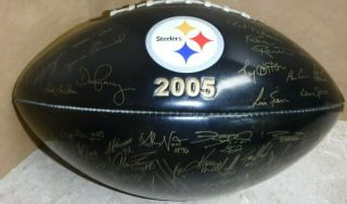 Pittsburgh Steelers Signed Football 2005 Stadium Football Facsimile Signatures