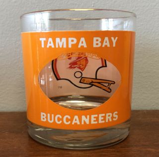 1970s Tampa Bay Buccaneers Football See Through Helmet Tumbler Glass Houze Art
