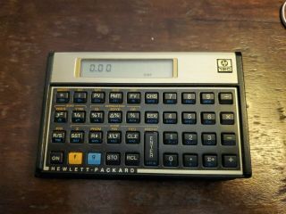 Hewlett Packard Hp 12c Financial Calculator With Case Sleeve Not Vintage