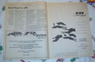 1991 St Croix Meadows Wisconsin Dog Racing Program,  Brochure,  Schedule,  VG 2