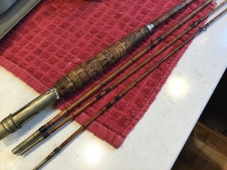 Vintage Split Bamboo Fly Rod Three Piece Two Tips