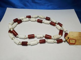 Antique Native American Glass Bead Necklace Found At Knights Landing California
