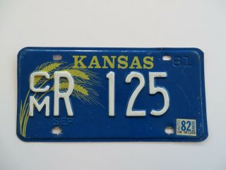 1981 Comanche County Kansas License Plate Cm - R - 125 Passenger Chevy Ford Man Cave