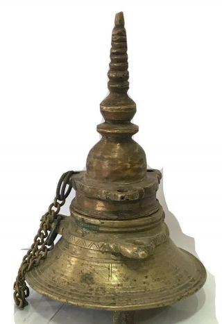 Antique Brass Oil Lamp 19th Century 15 10 Cms