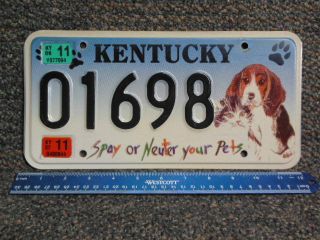 01698 = 2006 - 07 Kentucky Spay Or Neuter Your Pets Ky License Plate