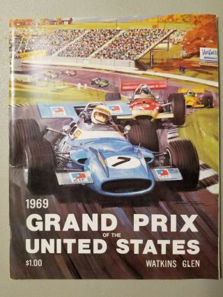 1969 Watkins Glen Grand Prix Official Program Vintage