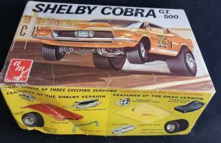Vintage Amt Shelby Cobra G.  T.  500 Plastic Model Kit 1/25 Boxed