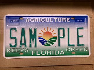 Florida Sample License Plate Agriculture Keeps Florida Green