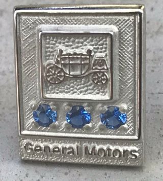 Vintage General Motors Fisher Body 10 Years Service Tie Tack 1/20 10K Blue 2