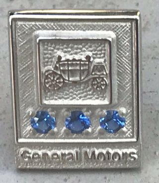 Vintage General Motors Fisher Body 10 Years Service Tie Tack 1/20 10K Blue 3