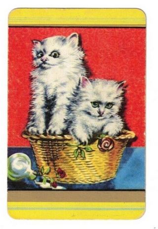Swap Card Coles Un - Named Series Vintage - Cats In Basket