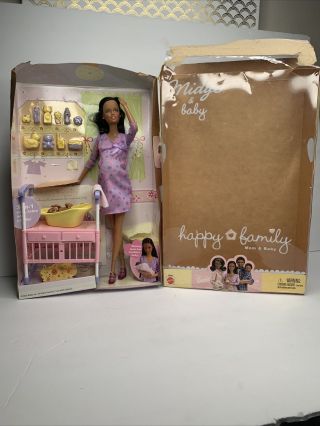 Barbie Happy Family Pregnant African American Midge & Baby Girl Doll Mattel