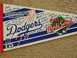 1988 Los Angeles Dodgers World Series Full Size 30 Inch Pennant