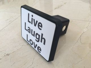 Trailer Tow Hitch Cover Black For 2 " Receiver Track Car Suv 5x4 Live Laugh Love