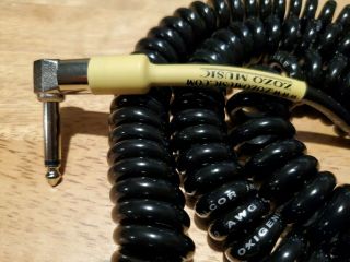 ZoZo Vintage Coiled Right Angle/Straight Guitar Cable Black Coily Cord 2