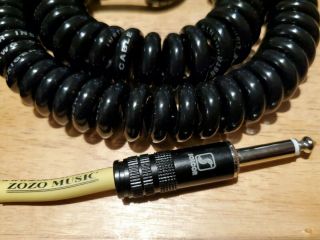 ZoZo Vintage Coiled Right Angle/Straight Guitar Cable Black Coily Cord 3