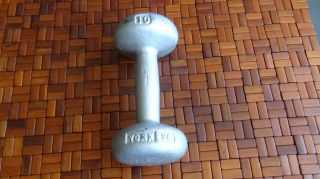 1 Vintage York 10 Lb Dumbbell Weight Lifting Weightlifting