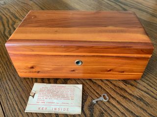 Awesome Vintage Lane Miniature Cedar Chest With Key - The Lock