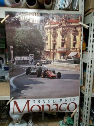 Vintage Looart Poster Monaco Grand Prix 30 " By 21 "