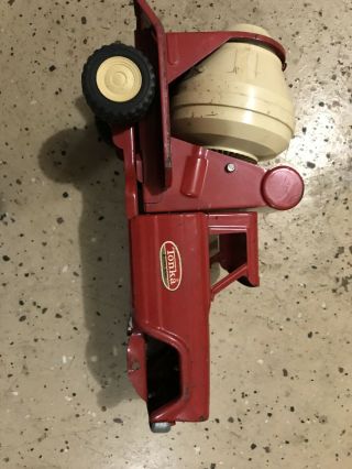Vintage Red Tonka Jeep Truck Concrete Cement Mixer Steel Toy Project
