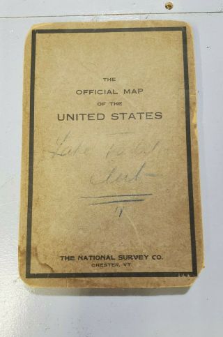 Rare The Official Map Of The United States The National Survey 1916
