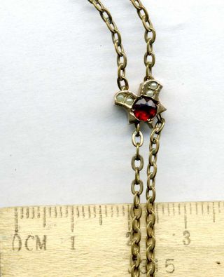 Antique Ladies Pocket Watch Slide Chain 24 Inches Gold Plated