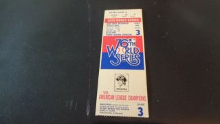 1979 World Series Ticket Stub Game 3 Baltimore Orioles @ Pittsburgh Pirates Ex,