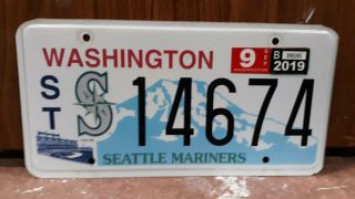 Seattle Mariners Washington State License Plate