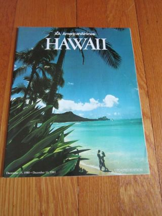 Vintage American Airlines Hawaii 1980 - 1981 Tour Brochure Booklet 40 Pg