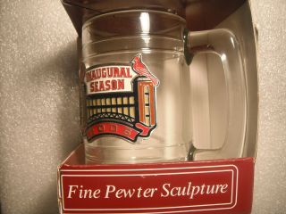 2006 Inaugural Season Busch Stadium St Louis Cardinals Glass Beer Tankard Mug