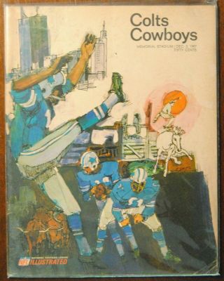 1967 Baltimore Colts Vs Dallas Cowboys Football Program - Johnny Unitas