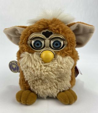 Vintage 90s 1999 Tiger Electronics Furby Brown Red Fur Blue Eyes 70 - 800 Toy