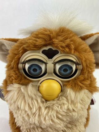 Vintage 90s 1999 Tiger Electronics Furby Brown Red Fur Blue Eyes 70 - 800 Toy 2