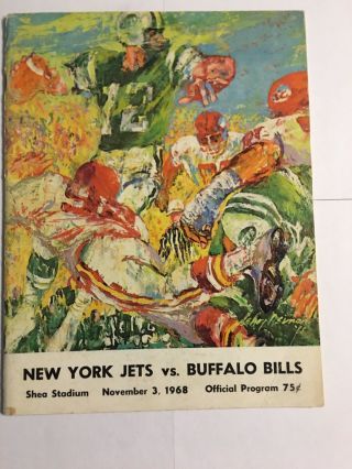 York Jets 1968 Afl Program Jets Vs Bills Nov 3,  1968