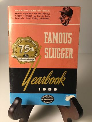 Louisville Slugger Yearbook 1959 Stan Musial On Cover Mini Handout 75th Baseball