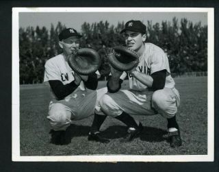 Bill Dickey & Darrell Johnson 1957 Type 1 Press Photo York Yankees
