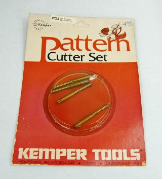Vintage Kemper Tools Pattern Cutter Set Pcs5 3/16 " Rose Flower Modeling Clay Nip