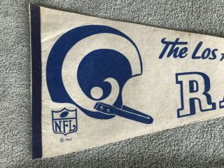 Vintage Los Angeles Rams Pennant Circa 1960s - NFL Football 3