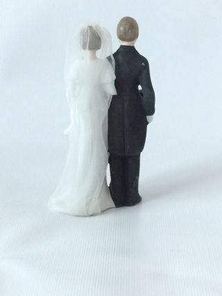 Antique Vtg Bisque Bride Groom Figurine Wedding Cake Topper Flapper 20s Germany 2