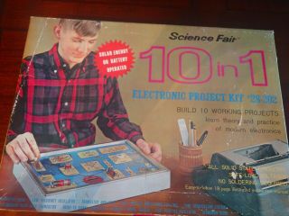 Radio Shack Science Fair 10 In 1 Electronic Project Kit Vintage 202
