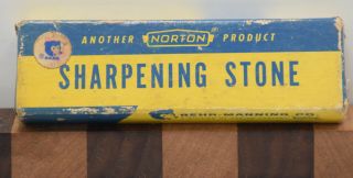 Vintage Behr - Manning Norton Hard Arkansas Sharpening Stone 4 " X1 " X3/8 " (inv J359)