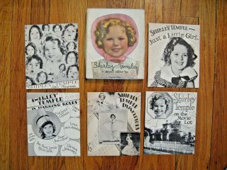 Vintage 1936 Shirley Temple 5 Books About Me W/original Box Authorized Edition
