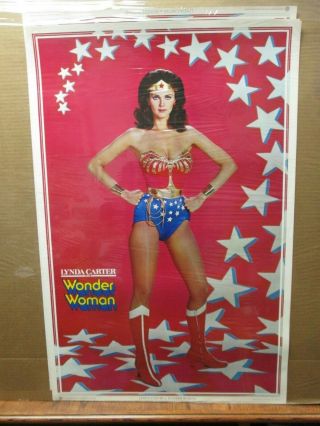 Vintage Poster Lynda Carter As Dc Comics Wonder Woman The Movie 1977 Inv 4950
