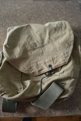 Vintage Boy Scouts Bsa Canvas Backpack Rucksack Pack Camping Hiking