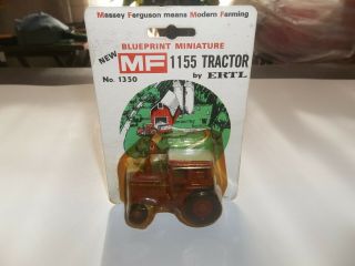 Vintage Scarce 1/64 Massey Ferguson 1155 Toy Tractor Old Blueprint Card Ertl